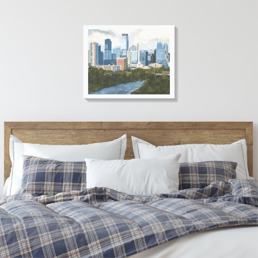 Austin Skyline Canvas Afdruk (Insitu (Slaapkamer))