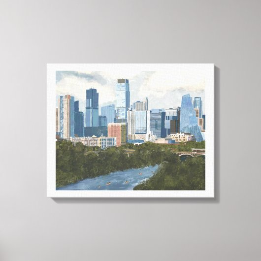 Austin Skyline Canvas Afdruk (Voorkant)