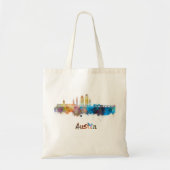 Austin skyline in watercolor tote bag (Voorkant)