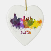 Austin skyline in waterverf keramisch ornament (Rechts)