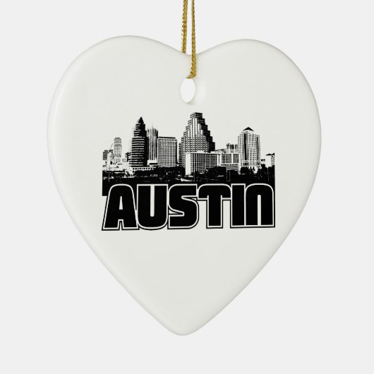Austin Skyline Keramisch Ornament (Rechts)