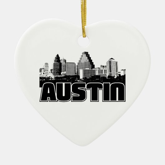 Austin Skyline Keramisch Ornament (Voorkant)