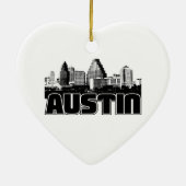 Austin Skyline Keramisch Ornament (Achterkant)