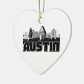 Austin Skyline Keramisch Ornament (Links)