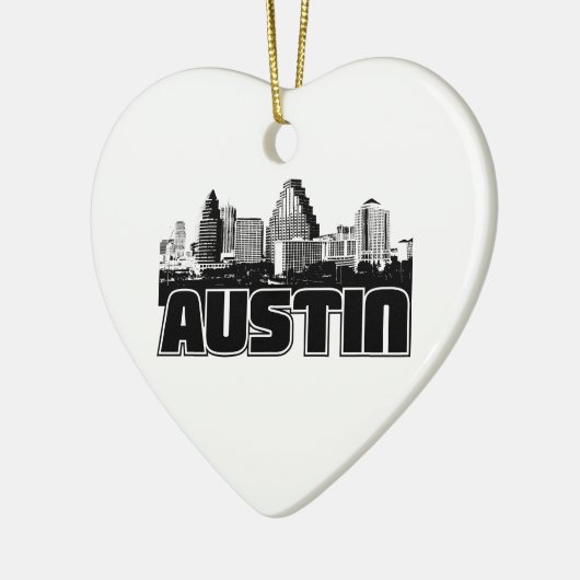 Austin Skyline Keramisch Ornament (Links)