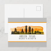 Austin Skyline Latitude Briefkaart (Voorkant / Achterkant)