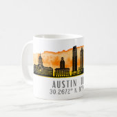 Austin Skyline Latitude Koffiemok (Voorkant links)