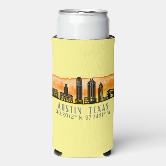 Austin Skyline Latitude Seltzer Blikjeskoeler (Seltzer Voorkant)