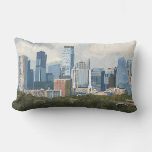 Austin Skyline Painted Art Kussen