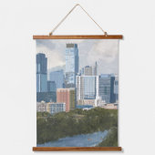 Austin Skyline Painted Art Print Hangend Wandkleed (Voorkant)