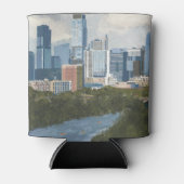 Austin Skyline Painted Art Stone Onderzetter Blikjeskoeler (Voorkant)