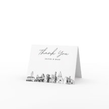 Austin Skyline Schets Bedankkaart