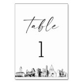 Austin Skyline tafelnummer 3.5x5 Kaart (Voorkant)