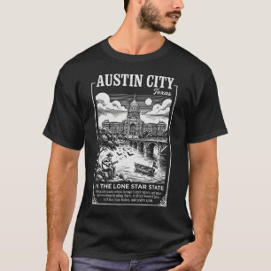 Austin Stad Texas In De Lone Star Staat T-shirt
