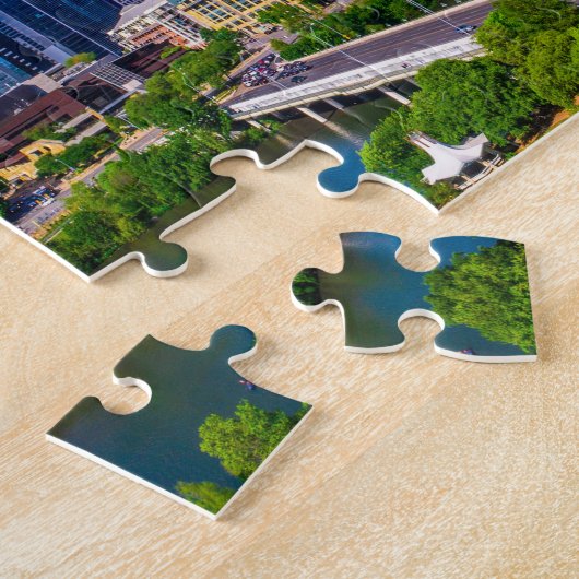 Austin Summer Cityscape Jigzaag Puzzle Legpuzzel (Zijkant)