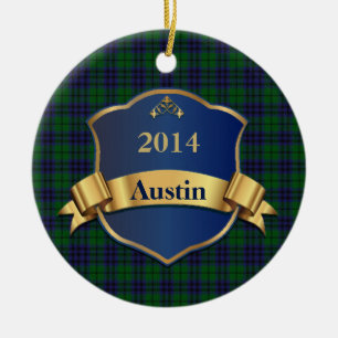 Austin Tartan Pset Custom Ornament