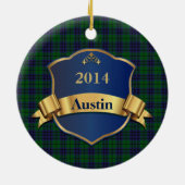 Austin Tartan Pset Custom Ornament (Achterkant)