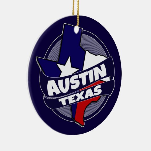 Austin Texaanse vlag barst vakantie ornament (Rechts)