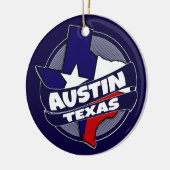 Austin Texaanse vlag barst vakantie ornament (Links)