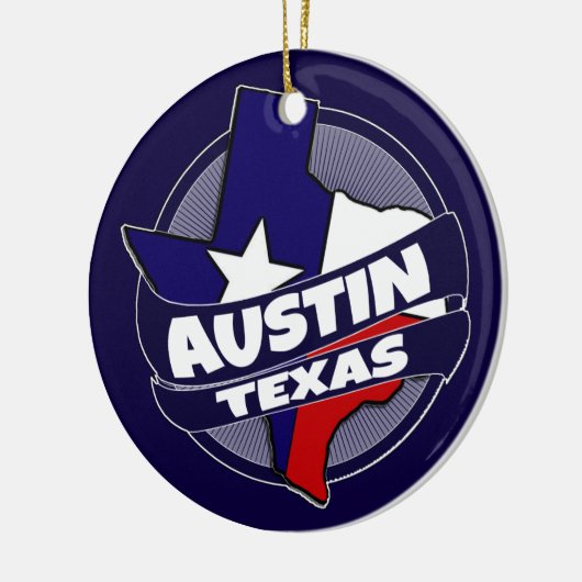 Austin Texaanse vlag barst vakantie ornament (Links)