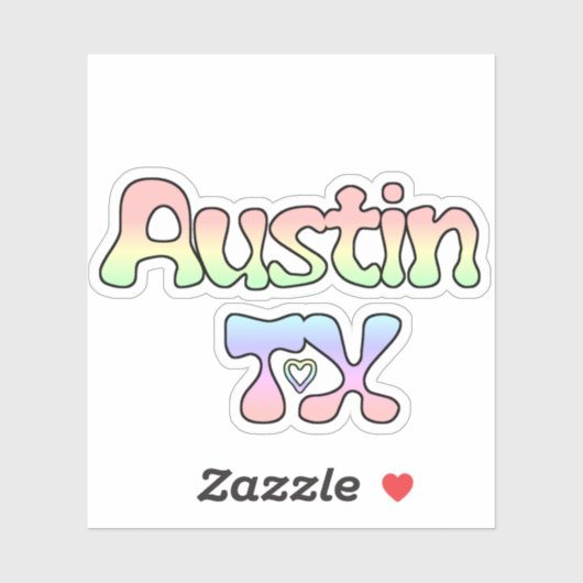 Austin Texas 70's Sticker (Vel)