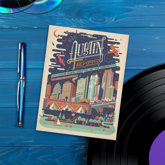 Austin, Texas - AKA: Bat City Briefkaart