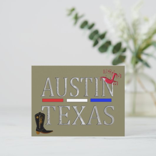 Austin Texas - ansichtkaart Briefkaart (Staand voorkant)