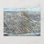 Austin, Texas Antiek Luchtfoto Stadsplattegrond va Briefkaart (Voorkant)