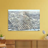 Austin, Texas Antiek Luchtfoto Stadsplattegrond va Canvas Afdruk (Insitu (Woonkamer))