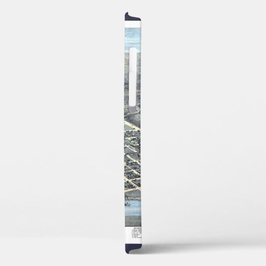 Austin, Texas Antiek Luchtfoto Stadsplattegrond va Case-Mate iPhone Case (Achterkant / Links)