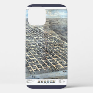 Austin, Texas Antiek Luchtfoto Stadsplattegrond va Case-Mate iPhone Case