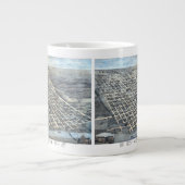 Austin, Texas Antiek Luchtfoto Stadsplattegrond va Grote Koffiekop (Voorkant)