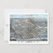 Austin, Texas Antiek Luchtfoto Stadsplattegrond va Kaart (Voorkant)