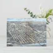 Austin, Texas Antiek Luchtfoto Stadsplattegrond va Kaart (Staand voorkant)