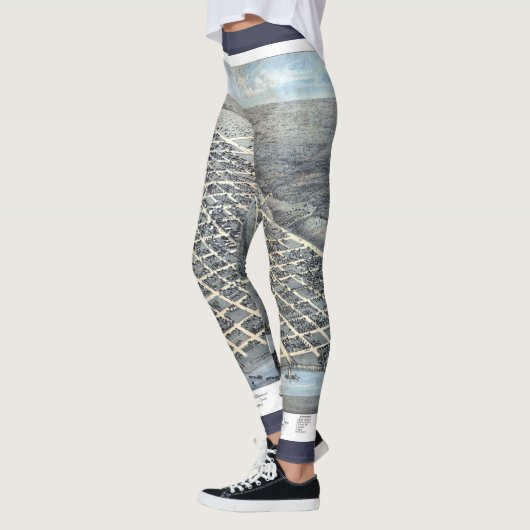 Austin, Texas Antiek Luchtfoto Stadsplattegrond va Leggings (Links)