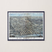 Austin, Texas Antiek Luchtfoto Stadsplattegrond va Legpuzzel (Horizontaal)