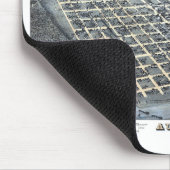 Austin, Texas Antiek Luchtfoto Stadsplattegrond va Muismat (Hoek)