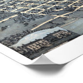 Austin, Texas Antiek Luchtfoto Stadsplattegrond va Poster (Hoek)