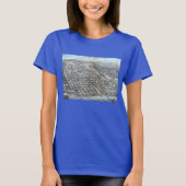 Austin, Texas Antiek Luchtfoto Stadsplattegrond va T-shirt (Voorkant)