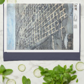 Austin, Texas Antiek Luchtfoto Stadsplattegrond va Theedoek (Gevouwen)