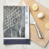 Austin, Texas Antiek Luchtfoto Stadsplattegrond va Theedoek (Quarter Fold)