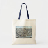 Austin, Texas Antiek Luchtfoto Stadsplattegrond va Tote Bag (Voorkant)