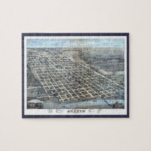 Austin, Texas Antieke Luchtkaart uit 1873 Legpuzzel