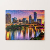 Austin Texas Art 1 Fotopuzzel Skyline Art Austin Legpuzzel (Horizontaal)