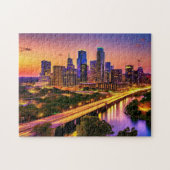 Austin Texas Art 2 Fotopuzzel Skyline Art Austin Legpuzzel (Horizontaal)