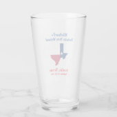 Austin Texas Bachelor Party Favor Beer Pint Glas (Achterkant)