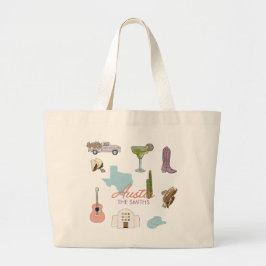 Austin Texas Bachelorette bruiloft Grote Tote Bag