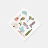 Austin Texas Bachelorette bruiloft Servet (Hoek)