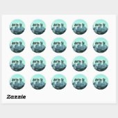 Austin Texas backround Ronde Sticker (Vel)