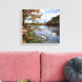 Austin, Texas Barton Creek/Ladybird Lake Skyline Canvas Afdruk (Insitu (Woonkamer))